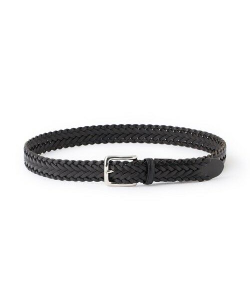 MACKINTOSH PHILOSOPHY(MENS)/マッキントッシュ フィロソフィー メンズ オイルレザーメッシュ カジュアルベルト ブラック1 X MACKINTOSH PHILOSOPHY(MENS)/マッキントッシュ フィロソフィー メンズ オイルレザーメッシュ カジュアルベルト ブラック1 X