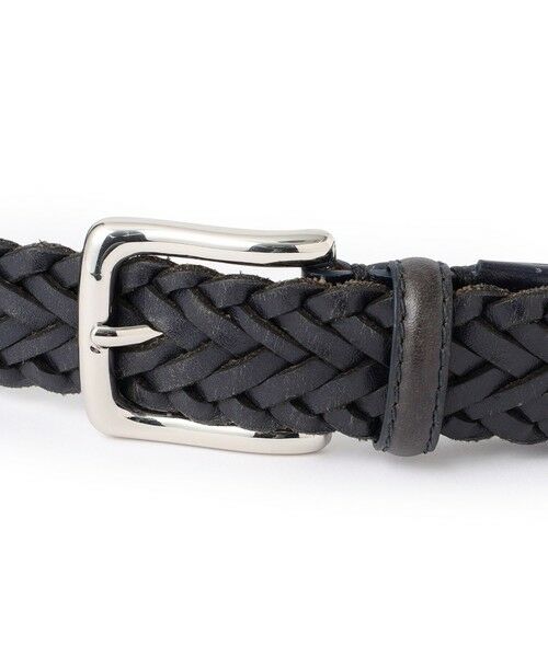 MACKINTOSH PHILOSOPHY(MENS) / マッキントッシュ フィロソフィー　メンズ ベルト・サスペンダー | オイルレザーメッシュ カジュアルベルト | 詳細1