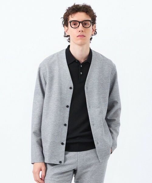 MACKINTOSH PHILOSOPHY(MENS)/マッキントッシュ フィロソフィー メンズ テーラードジャージー ノーカラーカーディガン 杢カラミストレッチ グレー2 38 MACKINTOSH PHILOSOPHY(MENS)/マッキントッシュ フィロソフィー メンズ テーラードジャージー ノーカラーカーディガン 杢カラミストレッチ グレー2 38