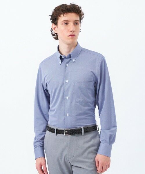 MACKINTOSH PHILOSOPHY(MENS)/マッキントッシュ フィロソフィー メンズ トロッター シャツ スクエアボタンダウン トリコットバリエーション ブルー7 38 MACKINTOSH PHILOSOPHY(MENS)/マッキントッシュ フィロソフィー メンズ トロッター シャツ スクエアボタンダウン トリコットバリエーション ブルー7 38