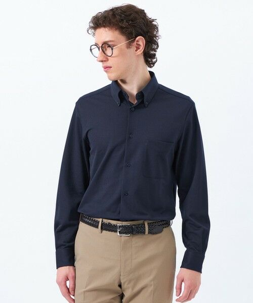 MACKINTOSH PHILOSOPHY(MENS)/マッキントッシュ フィロソフィー メンズ トロッター シャツ スクエアボタンダウン トリコットバリエーション ネイビー3 40 MACKINTOSH PHILOSOPHY(MENS)/マッキントッシュ フィロソフィー メンズ トロッター シャツ スクエアボタンダウン トリコットバリエーション ネイビー3 40