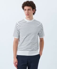 MACKINTOSH PHILOSOPHY(MENS) / マッキントッシュ フィロソフィー　メンズ ニット・セーター | TEXBRIDプレーティング 半袖セミモックネックプルオーバーニット