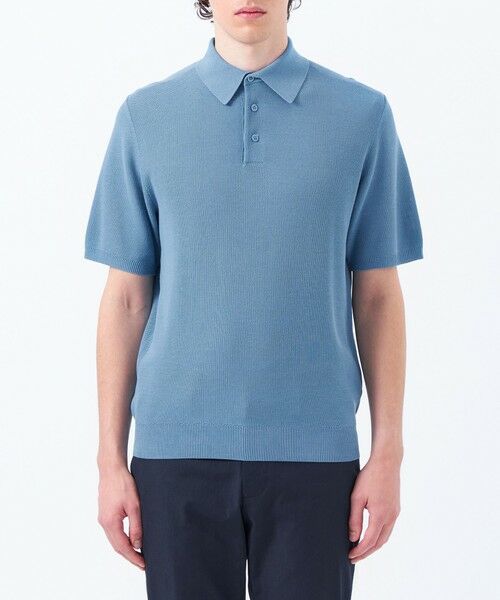 【新品】マッキントッシュフィロソフィー　半袖ニット セール】 Cleric Collar Knit半袖 （ニット・セーター