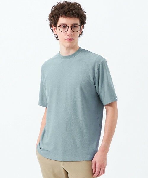 MACKINTOSH PHILOSOPHY(MENS)/マッキントッシュ フィロソフィー メンズ パイル調ドライミックス クルーネックプルオーバー ブルー4 40 MACKINTOSH PHILOSOPHY(MENS)/マッキントッシュ フィロソフィー メンズ パイル調ドライミックス クルーネックプルオーバー ブルー4 40