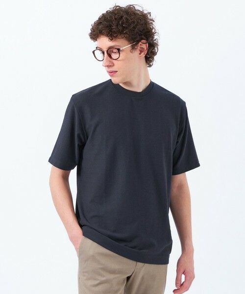 MACKINTOSH PHILOSOPHY(MENS)/マッキントッシュ フィロソフィー メンズ パイル調ドライミックス クルーネックプルオーバー ネイビー3 42 MACKINTOSH PHILOSOPHY(MENS)/マッキントッシュ フィロソフィー メンズ パイル調ドライミックス クルーネックプルオーバー ネイビー3 42