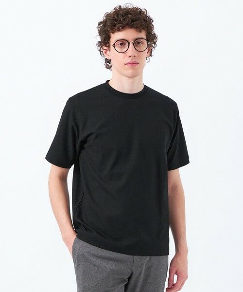 MACKINTOSH PHILOSOPHY(MENS)/マッキントッシュ フィロソフィー メンズ ミニチェックリンクス クルーネックTシャツ ブラック1 40 MACKINTOSH PHILOSOPHY(MENS)/マッキントッシュ フィロソフィー メンズ ミニチェックリンクス クルーネックTシャツ ブラック1 40