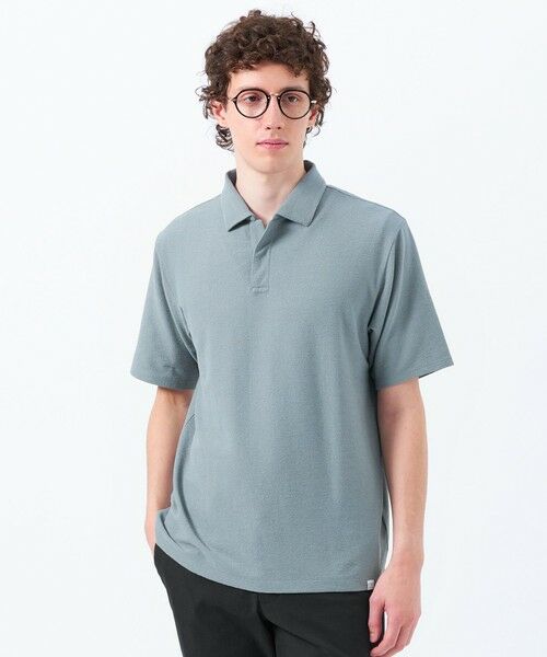 MACKINTOSH PHILOSOPHY(MENS)/マッキントッシュ フィロソフィー メンズ パイル調ドライミックス スキッパーポロ ブルー4 42 MACKINTOSH PHILOSOPHY(MENS)/マッキントッシュ フィロソフィー メンズ パイル調ドライミックス スキッパーポロ ブルー4 42