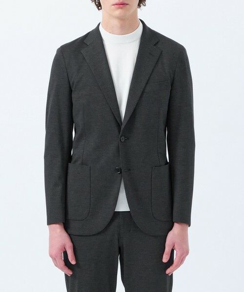 MACKINTOSH PHILOSOPHY(MENS) / マッキントッシュ フィロソフィー メンズ ノーカラージャケット | テーラードジャージー ジャケット チドリ/バーズアイ | 詳細3