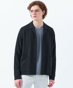 使い勝手の良い、襟付きカーディガン<br /><br />【デザイン】<br />使い勝手の良い、襟付きの前開きカーディガンです。第一ボタンの開け閉めで印象を変えて楽しめます。カットソーの上に軽く羽織るなどシンプルでリラックス感のあるコーディネートがおすすめです。<br /><br />【素材】<br />ポリエステル・レーヨンのストレッチミラノリブジャージー素材。凹凸のある表面感ながらクリアな表情とハリ感を持たせ、上品な印象に仕上げています。またポリウレタン混のため、着心地が良くストレッチ性にも優れています。<br /><br />【機能性】<br />ウォッシャブル<br /><br />おすすめ着用期間：春/秋<br><br>※サイズについては、仕様書のサイズを記載しており、多少の誤差が出る場合がございます。<br>※この商品はサンプルでの撮影を行っています。<br>実際の商品とイメージ、仕様が異なる場合がございます。