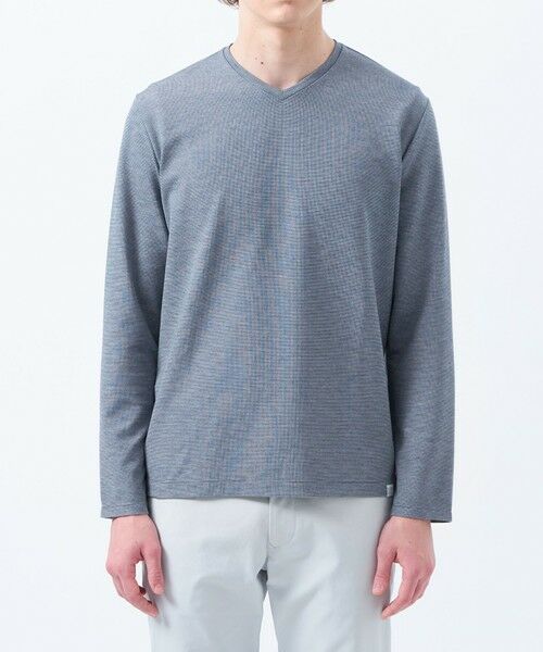 MACKINTOSH PHILOSOPHY(MENS) / マッキントッシュ フィロソフィー　メンズ カットソー | ストレッチミラノリブ VネックロンＴ | 詳細5