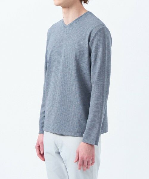 MACKINTOSH PHILOSOPHY(MENS) / マッキントッシュ フィロソフィー　メンズ カットソー | ストレッチミラノリブ VネックロンＴ | 詳細6