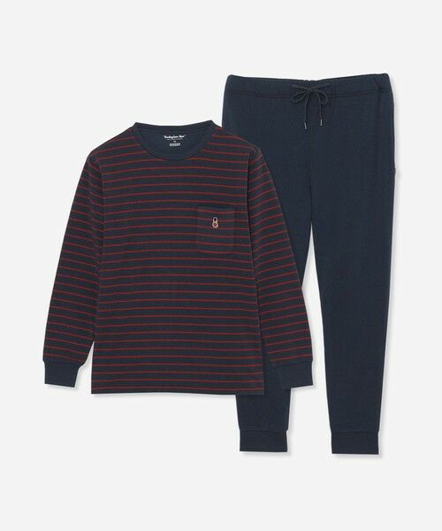 MACKINTOSH PHILOSOPHY(MENS) / マッキントッシュ フィロソフィー メンズ その他小物 | パイルボーダー裏起毛&無地パンツ パジャマ(ネイビー3)