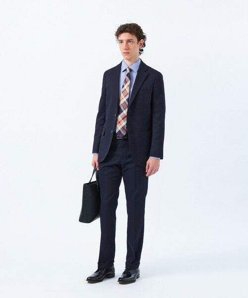 MACKINTOSH PHILOSOPHY(MENS) / マッキントッシュ フィロソフィー　メンズ ノーカラージャケット | トロッター ジャケット #000（ナンバーゼロ）バーズアイストレッチ リサイクル | 詳細3