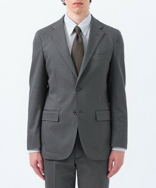 MACKINTOSH PHILOSOPHY(MENS) / マッキントッシュ フィロソフィー　メンズ ノーカラージャケット | トロッター ジャケット #000（ナンバーゼロ）バーズアイストレッチ リサイクル | 詳細4