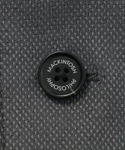 MACKINTOSH PHILOSOPHY(MENS) / マッキントッシュ フィロソフィー　メンズ ノーカラージャケット | トロッター ジャケット #000（ナンバーゼロ）バーズアイストレッチ リサイクル | 詳細12