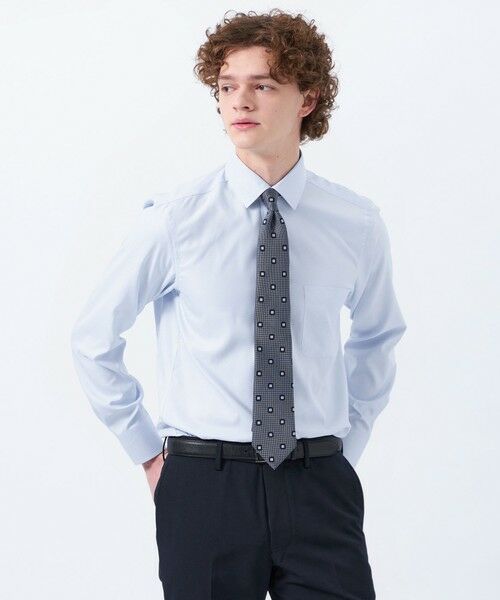 MACKINTOSH PHILOSOPHY(MENS)/マッキントッシュ フィロソフィー メンズ トロッター セミワイドシャツ オックス/ストライプ/チェック ブルー4 38 MACKINTOSH PHILOSOPHY(MENS)/マッキントッシュ フィロソフィー メンズ トロッター セミワイドシャツ オックス/ストライプ/チェック ブルー4 38