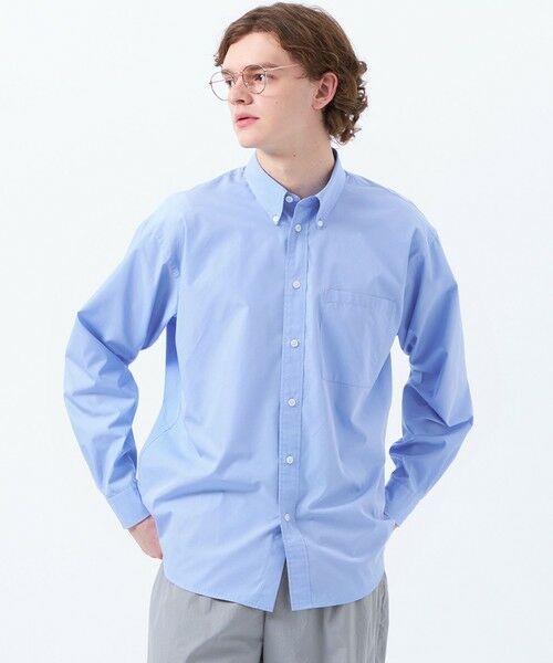 MACKINTOSH PHILOSOPHY(MENS)/マッキントッシュ フィロソフィー メンズ オーバーサイズ 長袖ボタンダウンシャツ 無地/ストライプ ブルー7 40 MACKINTOSH PHILOSOPHY(MENS)/マッキントッシュ フィロソフィー メンズ オーバーサイズ 長袖ボタンダウンシャツ 無地/ストライプ ブルー7 40