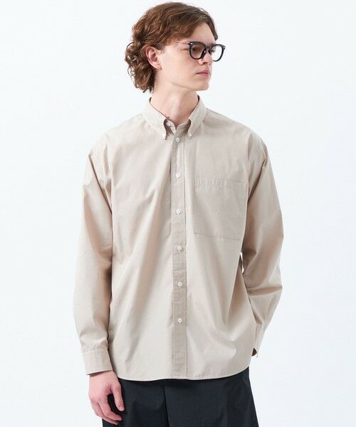 MACKINTOSH PHILOSOPHY(MENS)/マッキントッシュ フィロソフィー メンズ オーバーサイズ 長袖ボタンダウンシャツ 無地/ストライプ ベージュ7 38 MACKINTOSH PHILOSOPHY(MENS)/マッキントッシュ フィロソフィー メンズ オーバーサイズ 長袖ボタンダウンシャツ 無地/ストライプ ベージュ7 38