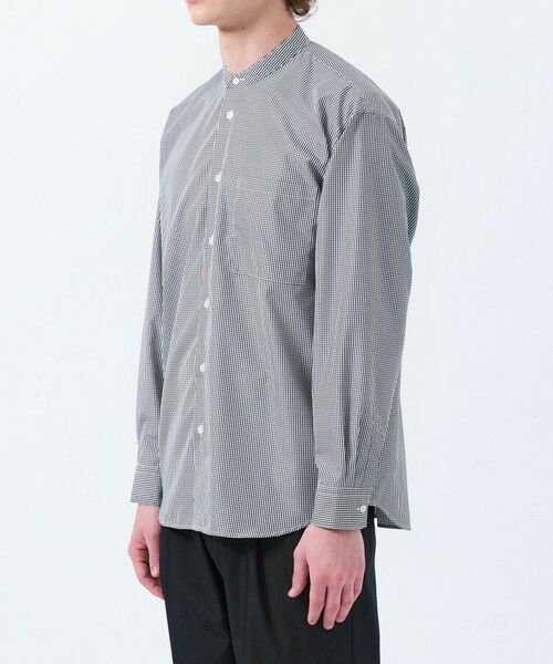 MACKINTOSH PHILOSOPHY(MENS) / マッキントッシュ フィロソフィー　メンズ シャツ・ブラウス | トロッター オーバーサイズバンドカラーシャツ  チェック/無地 | 詳細4