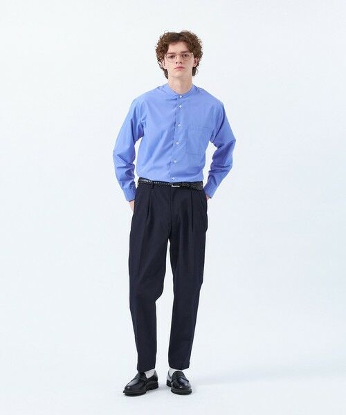 MACKINTOSH PHILOSOPHY(MENS) / マッキントッシュ フィロソフィー　メンズ シャツ・ブラウス | トロッター オーバーサイズバンドカラーシャツ  チェック/無地 | 詳細2