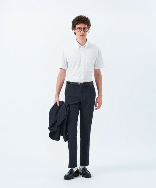 MACKINTOSH PHILOSOPHY(MENS) / マッキントッシュ フィロソフィー　メンズ シャツ・ブラウス | トロッター トリコットジャージー半袖ボタンダウンシャツ  無地/ストライプ | 詳細1