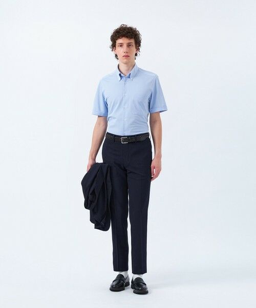 MACKINTOSH PHILOSOPHY(MENS) / マッキントッシュ フィロソフィー　メンズ シャツ・ブラウス | トロッター トリコットジャージー半袖ボタンダウンシャツ  無地/ストライプ | 詳細2