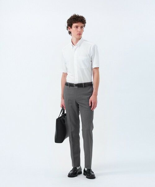 MACKINTOSH PHILOSOPHY(MENS) / マッキントッシュ フィロソフィー　メンズ シャツ・ブラウス | 【WEB&一部店舗限定】トロッター オックス/ストライプ スクエアボタンダウン半袖シャツ | 詳細1