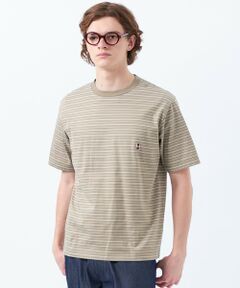 MACKINTOSH PHILOSOPHY(MENS) / マッキントッシュ フィロソフィー　メンズ カットソー | バッキンガムベア ランダムボーダー ワンポイントTシャツ