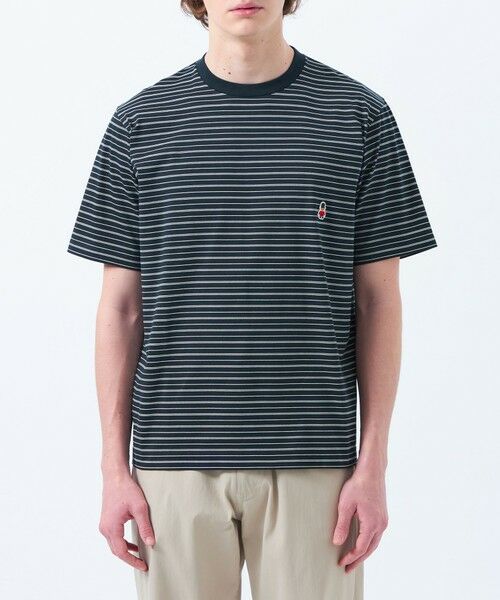 MACKINTOSH PHILOSOPHY(MENS) / マッキントッシュ フィロソフィー　メンズ カットソー | バッキンガムベア ランダムボーダー ワンポイントTシャツ | 詳細4