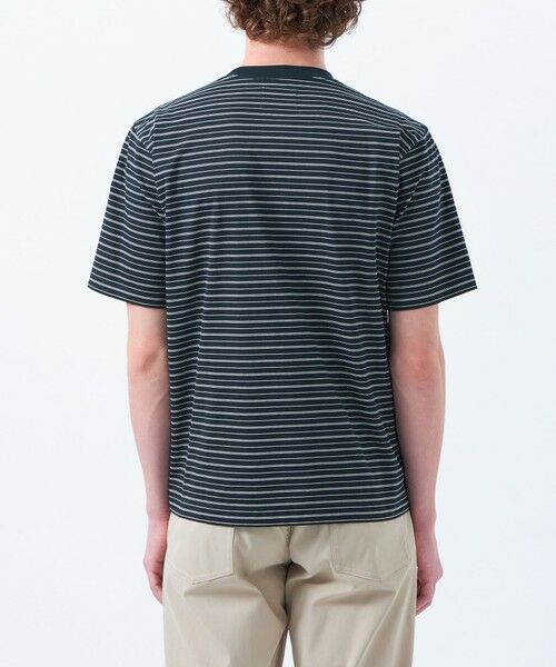 MACKINTOSH PHILOSOPHY(MENS) / マッキントッシュ フィロソフィー　メンズ カットソー | バッキンガムベア ランダムボーダー ワンポイントTシャツ | 詳細6