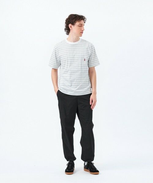 MACKINTOSH PHILOSOPHY(MENS) / マッキントッシュ フィロソフィー　メンズ カットソー | バッキンガムベア ランダムボーダー ワンポイントTシャツ | 詳細1