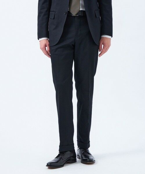 MACKINTOSH PHILOSOPHY(MENS)/マッキントッシュ フィロソフィー メンズ トロッター トラウザーズ #000(ナンバーゼロ)バーズアイストレッチ リサイクル ブラック1 40 MACKINTOSH PHILOSOPHY(MENS)/マッキントッシュ フィロソフィー メンズ トロッター トラウザーズ #000(ナンバーゼロ)バーズアイストレッチ リサイクル ブラック1 40