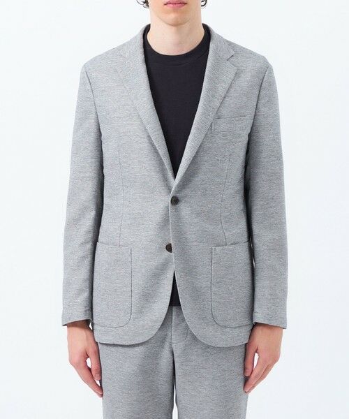 MACKINTOSH PHILOSOPHY(MENS) / マッキントッシュ フィロソフィー メンズ ノーカラージャケット | テーラードジャージージャケット 杢カラミストレッチ | 詳細4