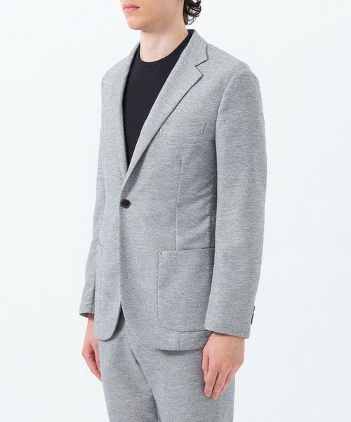 MACKINTOSH PHILOSOPHY(MENS) / マッキントッシュ フィロソフィー メンズ ノーカラージャケット | テーラードジャージージャケット 杢カラミストレッチ | 詳細5