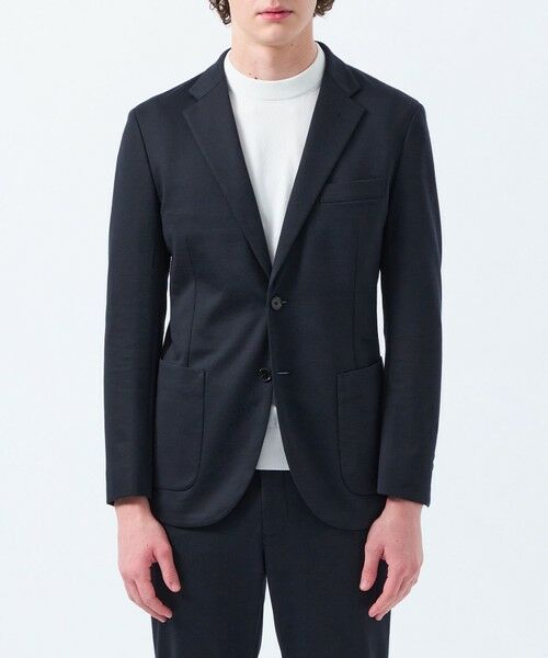 MACKINTOSH PHILOSOPHY(MENS) / マッキントッシュ フィロソフィー　メンズ ノーカラージャケット | テーラードジャージー ジャケット 24G梳毛ジャージー | 詳細4