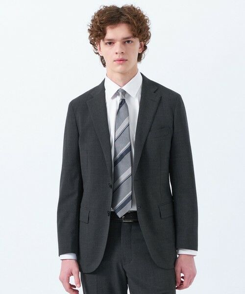 MACKINTOSH PHILOSOPHY(MENS) / マッキントッシュ フィロソフィー メンズ ノーカラージャケット | トロッター ジャケット#108 ウールサッカー(グレー4)