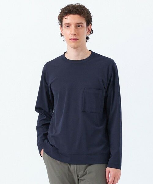 MACKINTOSH PHILOSOPHY(MENS)/マッキントッシュ フィロソフィー メンズ ドライフラットストレッチ クルーネックロンT ドライフラットストレッチクロス ネイビー3 40 MACKINTOSH PHILOSOPHY(MENS)/マッキントッシュ フィロソフィー メンズ ドライフラットストレッチ クルーネックロンT ドライフラットストレッチクロス ネイビー3 40