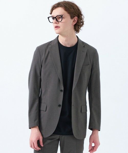 MACKINTOSH PHILOSOPHY(MENS) / マッキントッシュ フィロソフィー メンズ ノーカラージャケット | 【WEB&一部店舗】強撚トロピカル ジャケット(チャコールグレー1)