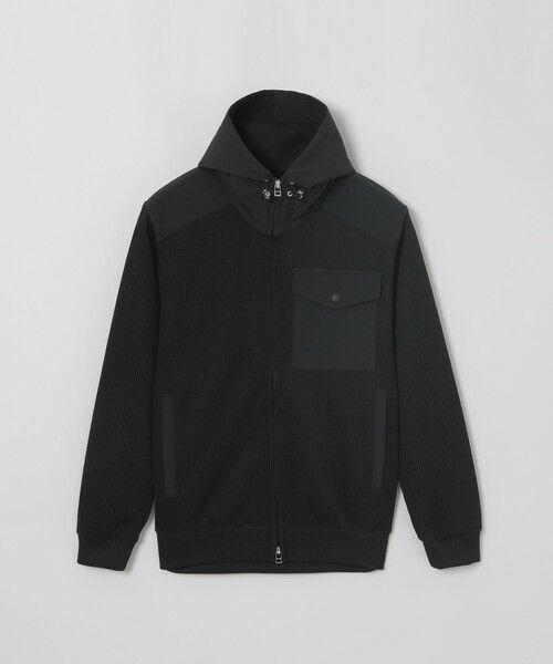 MACKINTOSH PHILOSOPHY(MENS)/マッキントッシュ フィロソフィー メンズ クォーターゲージニット コンビパーカー ブラック1 38 MACKINTOSH PHILOSOPHY(MENS)/マッキントッシュ フィロソフィー メンズ クォーターゲージニット コンビパーカー ブラック1 38