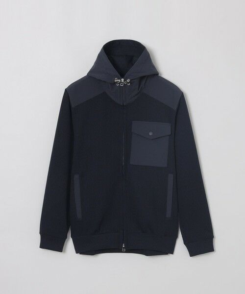 MACKINTOSH PHILOSOPHY(MENS)/マッキントッシュ フィロソフィー メンズ クォーターゲージニット コンビパーカー ネイビー3 38 MACKINTOSH PHILOSOPHY(MENS)/マッキントッシュ フィロソフィー メンズ クォーターゲージニット コンビパーカー ネイビー3 38