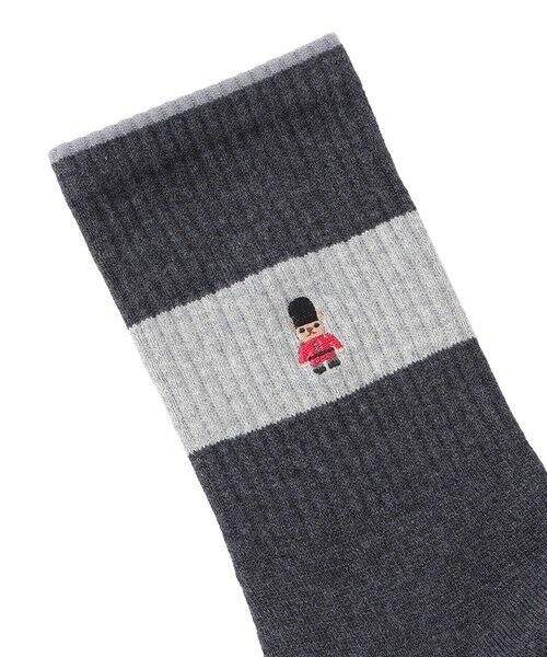 MACKINTOSH PHILOSOPHY(MENS) / マッキントッシュ フィロソフィー　メンズ その他インナー・ルームウェア | ライン×バッキンガムベアワンポイント  カジュアルソックス | 詳細1