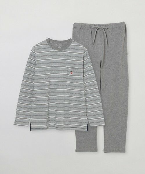 MACKINTOSH PHILOSOPHY(MENS)/マッキントッシュ フィロソフィー メンズ 【WEB限定】天竺ボーダー&無地パンツ パジャマ グレー4 L MACKINTOSH PHILOSOPHY(MENS)/マッキントッシュ フィロソフィー メンズ 【WEB限定】天竺ボーダー&無地パンツ パジャマ グレー4 L