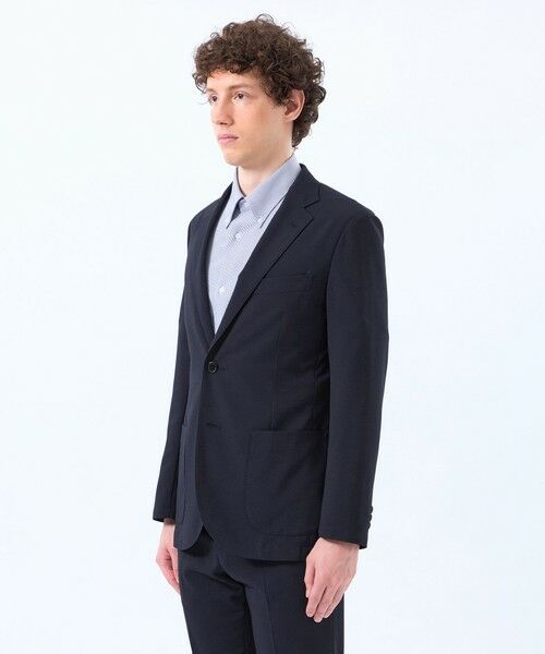 MACKINTOSH PHILOSOPHY(MENS) / マッキントッシュ フィロソフィー　メンズ ノーカラージャケット | トロッター ウルトラライト ジャケット ナローサッカーストライプ | 詳細4