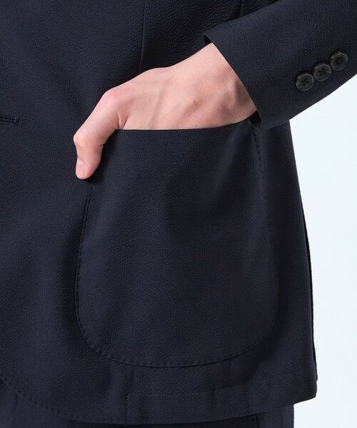 MACKINTOSH PHILOSOPHY(MENS) / マッキントッシュ フィロソフィー　メンズ ノーカラージャケット | トロッター ウルトラライト ジャケット ナローサッカーストライプ | 詳細7