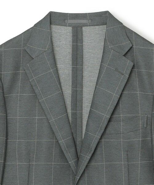 MACKINTOSH PHILOSOPHY(MENS) / マッキントッシュ フィロソフィー　メンズ ノーカラージャケット | テーラードジャージー ジャケット カラミウィンドウペーン | 詳細2