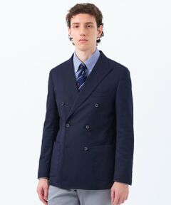 MACKINTOSH PHILOSOPHY(MENS) / マッキントッシュ フィロソフィー　メンズ ノーカラージャケット | 【WEB&一部店舗限定】トロッター ジャケット ダブルブレスト #000（ナンバーゼロ）バーズアイストレッチ リサイクル