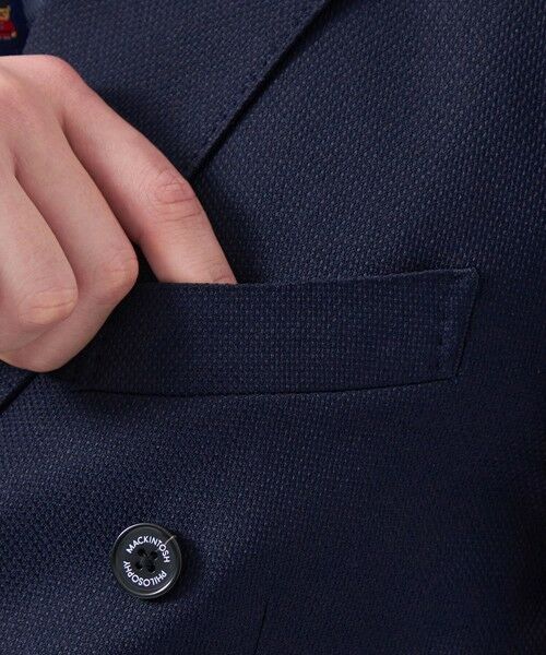 MACKINTOSH PHILOSOPHY(MENS) / マッキントッシュ フィロソフィー　メンズ ノーカラージャケット | 【WEB&一部店舗限定】トロッター ジャケット ダブルブレスト #000（ナンバーゼロ）バーズアイストレッチ リサイクル | 詳細5