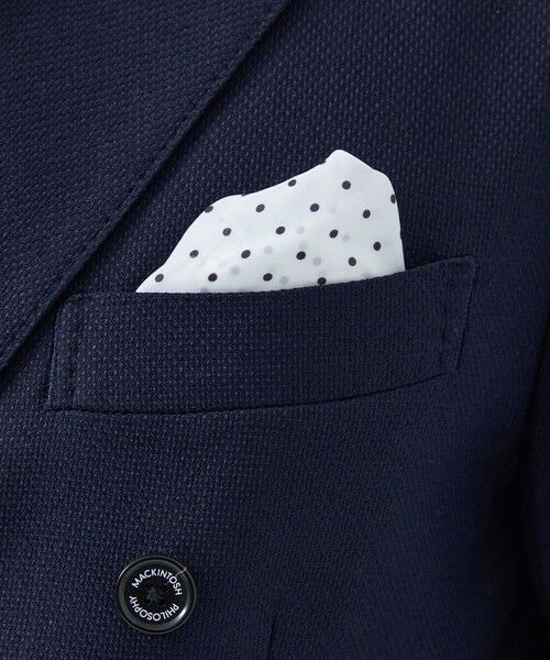 MACKINTOSH PHILOSOPHY(MENS) / マッキントッシュ フィロソフィー　メンズ ノーカラージャケット | 【WEB&一部店舗限定】トロッター ジャケット ダブルブレスト #000（ナンバーゼロ）バーズアイストレッチ リサイクル | 詳細6