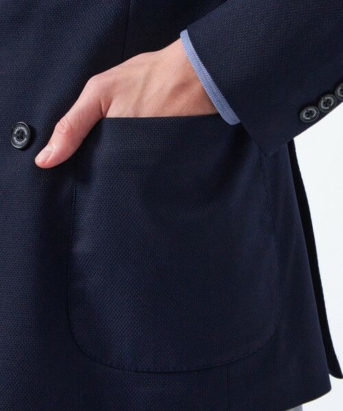 MACKINTOSH PHILOSOPHY(MENS) / マッキントッシュ フィロソフィー　メンズ ノーカラージャケット | 【WEB&一部店舗限定】トロッター ジャケット ダブルブレスト #000（ナンバーゼロ）バーズアイストレッチ リサイクル | 詳細7