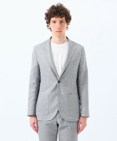 MACKINTOSH PHILOSOPHY(MENS) / マッキントッシュ フィロソフィー　メンズ ノーカラージャケット | テーラードジャージー ジャケット ライトウェイトカラミ | 詳細3